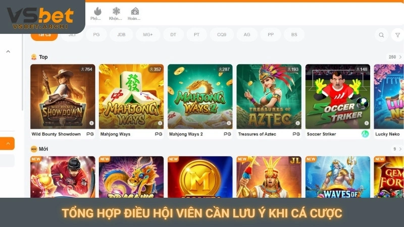Tổng hợp điều hội viên cần lưu ý khi cá cược