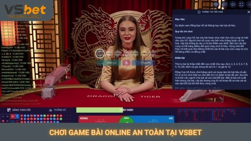 Chơi game bài online an toàn tại Vsbet