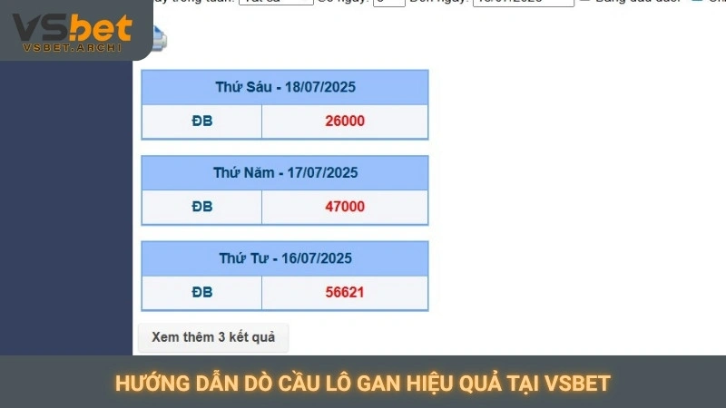 Hướng dẫn dò cầu lô gan hiệu quả tại Vsbet