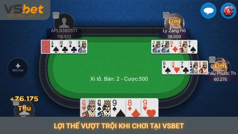 Lợi thế vượt trội khi chơi tại Vsbet